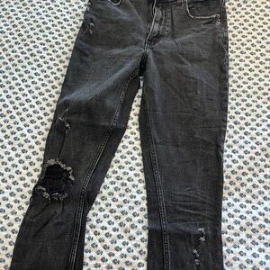 Women’s Distressed Black Jeans